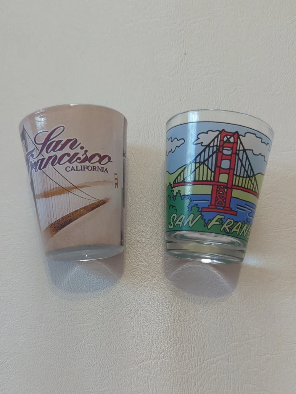 Set Of Two Souvenir Shot Glasses San Francisco Shot Glasses Almost Vintage